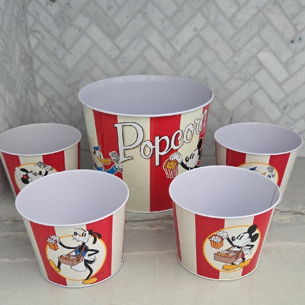 Disney Red and White Disposable Popcorn Buckets